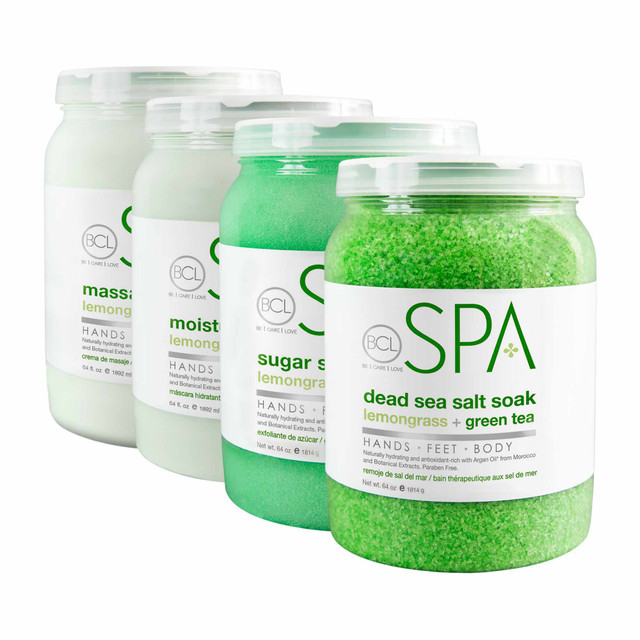 BCL Spa Complete Lemongrass + Green Tea 4-Step System, 64 oz. Sizes