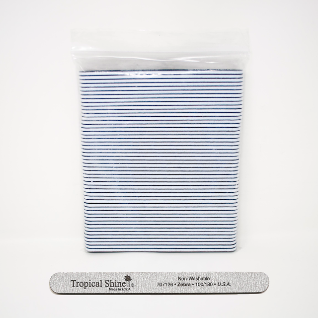 Tropical Shine Zebra File 100/180 Grit (Coarse/ Medium)- Case Pack of 50
