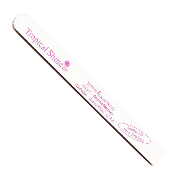 Tropical Shine White Lightning File 100/ 180 Grit (Coarse/ Medium), One End Square