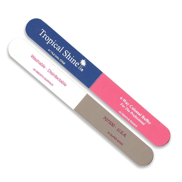 Tropical Shine Colossal Nail File 4-Way Buffer (Medium/Fine - Smooth/Shine), 1 ct.