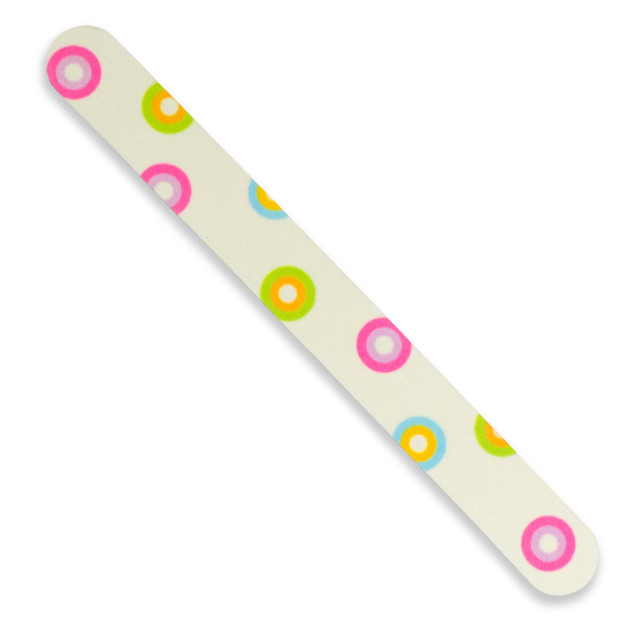 Tropical Shine Trendy Nail File, Circles Print, 180/240 Grit