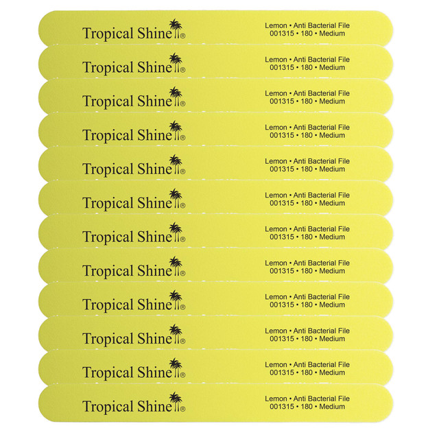 Tropical Shine File Lemon 180 Grit (Medium)- Case Pack of 12