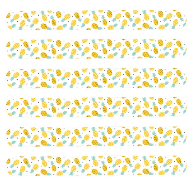Tropical Shine Trendy Nail File, Pineapple Print, 180/240 Grit- Case Pack of 6