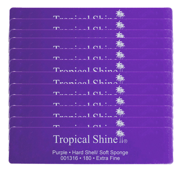 Tropical Shine Hard Shell Soft Sponge 180 Grit, Purple - Case Pack of 12