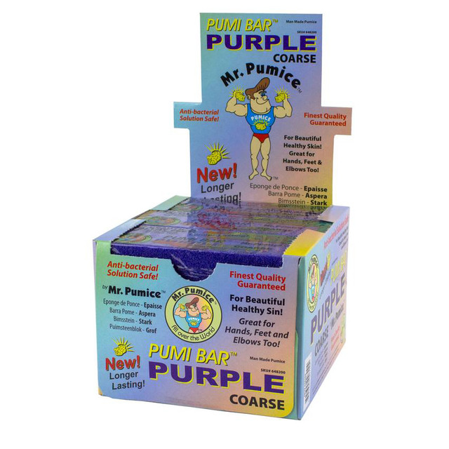 Mr. Pumice Purple Pumi Bar - 12 pc Display