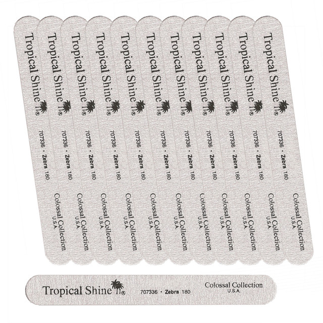 Tropical Shine Colossal Zebra Nail File 180 (Medium)- Case Pack of 12
