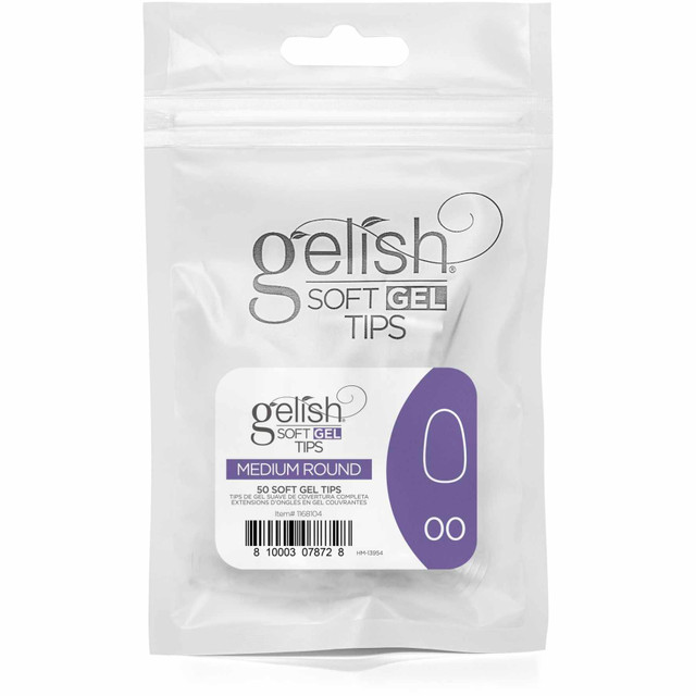 Gelish Soft Gel Tips, Medium Round Size 00, 50 ct. Refill