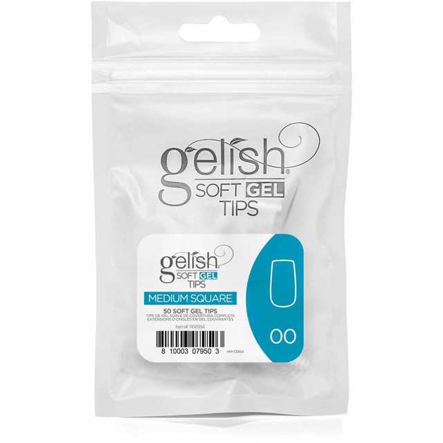 Gelish Soft Gel Tips, Medium Square Size 00, 50 ct. Refill