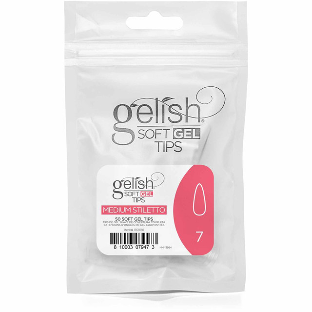 Gelish Soft Gel Tips, Medium Stiletto Size 7, 50 ct. Refill