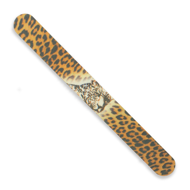 Tropical Shine Trendy Nail File, Leopard Print, 180/240 Grit