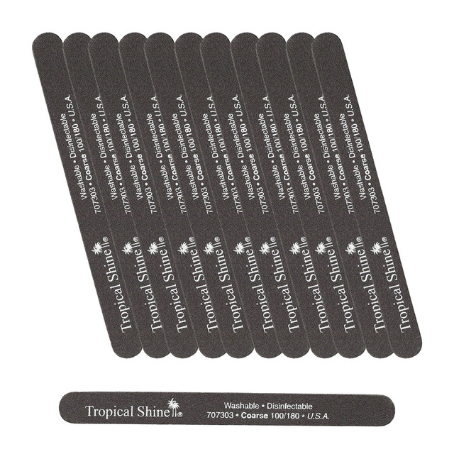 Tropical Shine Black File 100/ 180 Grit (Coarse/ Medium)- Case Pack of 12