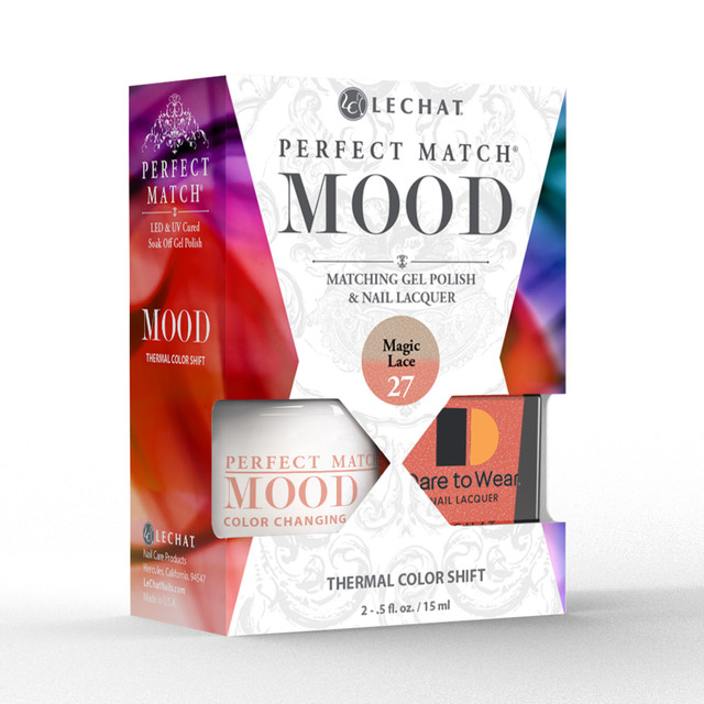 LeChat "Magic Lace" - Perfect Match MOOD Collection Duo Set Lacquer & Gel  - SKU:PMMDS27