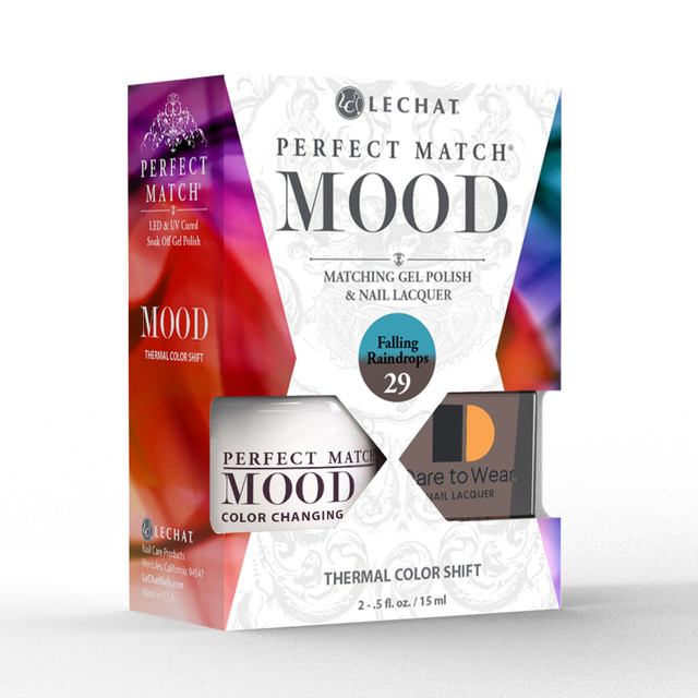 LeChat "Falling Raindrops" - Perfect Match MOOD Collection Duo Set Lacquer & Gel  - SKU:PMMDS29