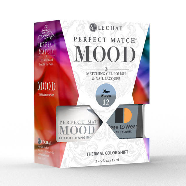 LeChat "Blue Moon" - Perfect Match MOOD Collection Duo Set Lacquer & Gel  - SKU:PMMDS12