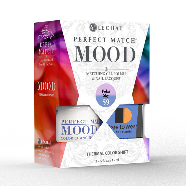LeChat "Polar Sky " - Perfect Match MOOD Collection Duo Set Lacquer & Gel  - SKU:PMMDS59