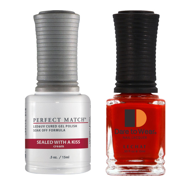 Le Chat Perfect Match Gel Polish & Lacquer Set, Sealed With A Kiss, 15 mL | .5 fl. oz., PMS091