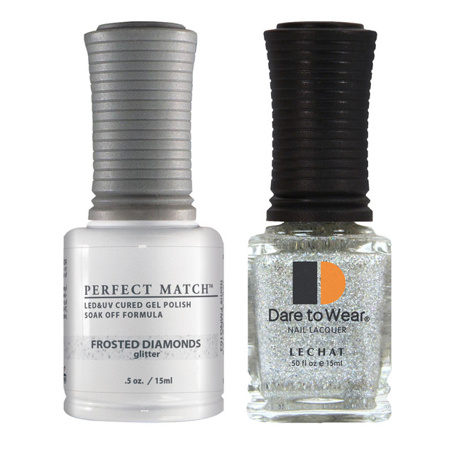 Le Chat Perfect Match Gel Polish & Lacquer Set, Frosted Diamonds, 15 mL | .5 fl. oz., PMS163