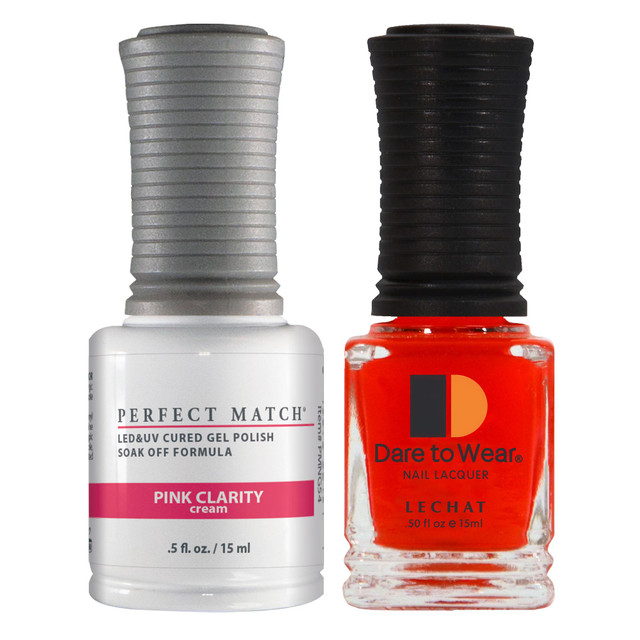 Le Chat Perfect Match Gel Polish & Lacquer Set, Pink Clarity, 15 mL | .5 fl. oz., PMS054