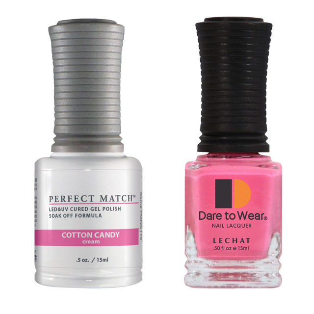 Le Chat Perfect Match Gel Polish & Lacquer Set, Cotton Candy, 15 mL | .5 fl. oz., PMS119