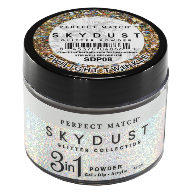 LeChat "Twilight Twinkle" - Perfect Match Sky Dust Collection 3-in-1 Dip Powder, 42g - SDP08, 43 g