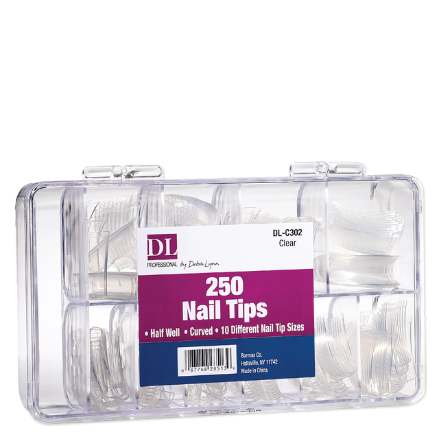 DL Pro Clear Nail Tips, 250 ct.