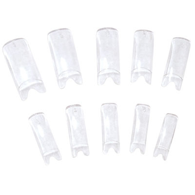 DL Pro Clear Nail Tips, V Shaped Wells, 250 ct.