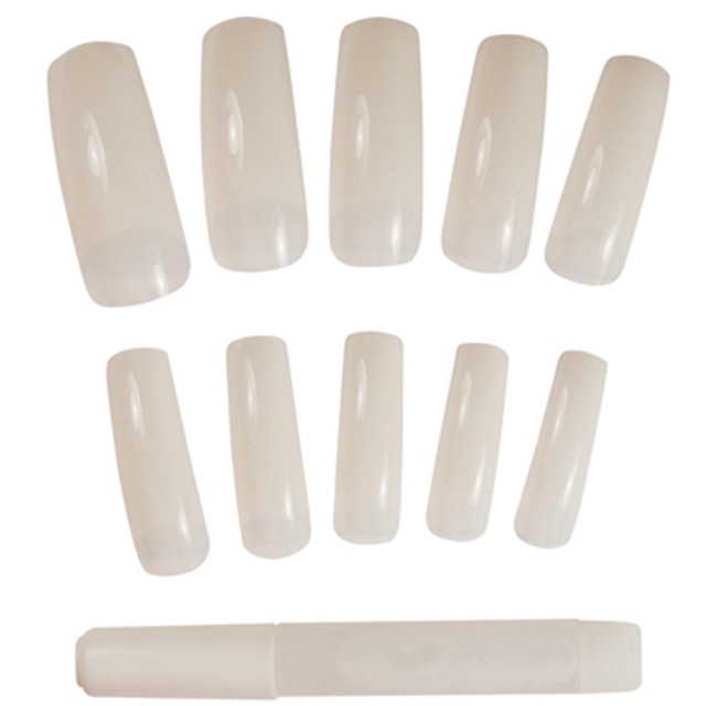 DL Pro 100 pc. Natural Nail Tip Kit, 2 g. Nail Glue Included