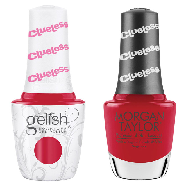 Gelish "I Totally Paused" Duo, Red Punch Creme - Includes gel polish and lacquer