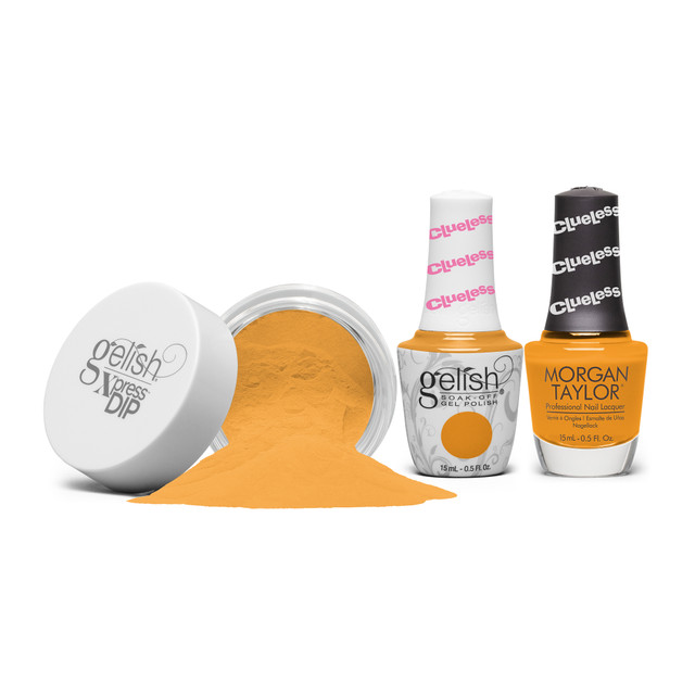 Gelish "Let's Do A Makeover" Trio, Marigold Creme - Includes gel polish, lacquer, and dip