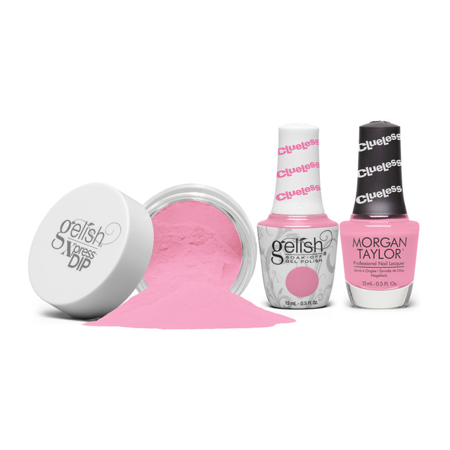 Gelish "Adorably Clueless" Trio, Princess Pink Creme - Includes gel polish, lacquer, and dip