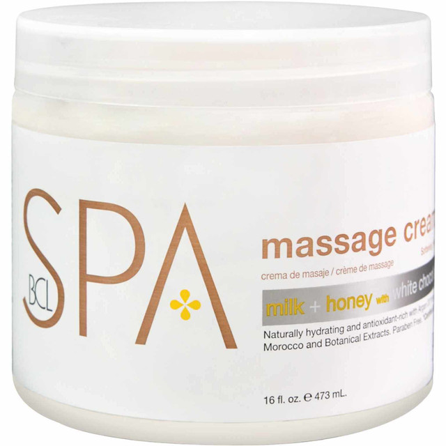 BCL SPA 16 oz. Massage Cream Milk + Honey with White Chocolate