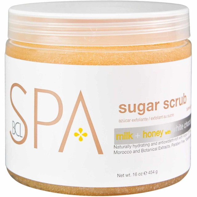 BCL SPA 16 oz. Sugar Scrub Milk + Honey with White Chocolate