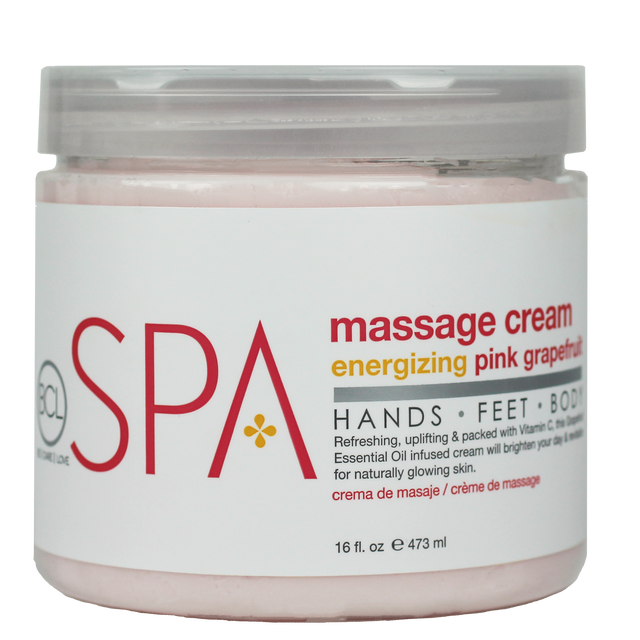 BCL SPA Massage Cream Energizing Pink Grapefruit, 16 oz.