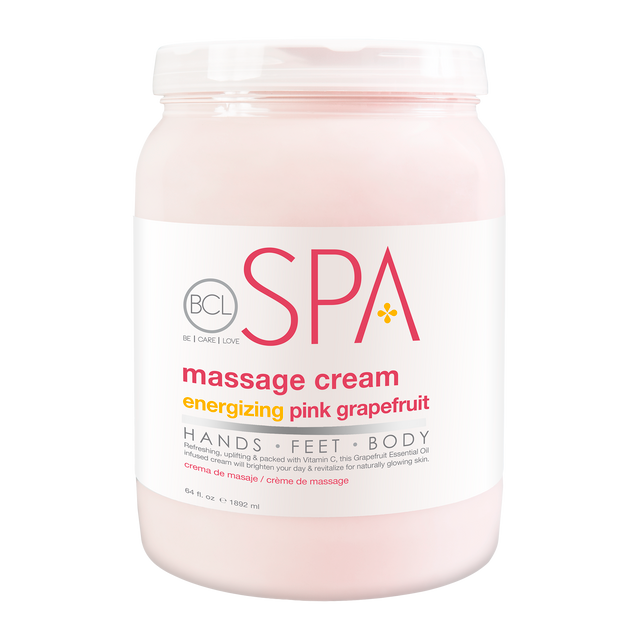 BCL SPA Massage Cream Energizing Pink Grapefruit, 64 oz.