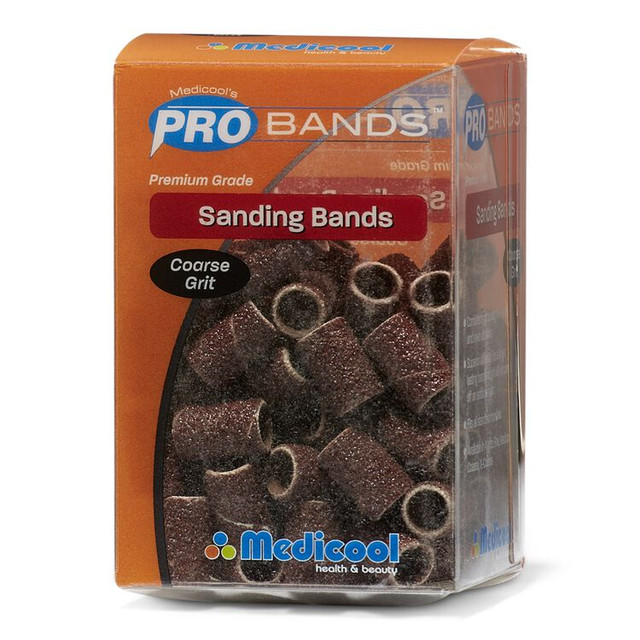 Medicool Red/Brown Sanding Bands, Coarse, Box of 100