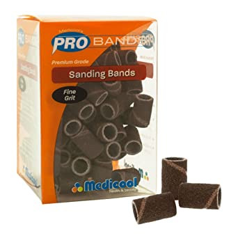 Medicool Red/Brown Sanding Bands, Fine, Box of 100
