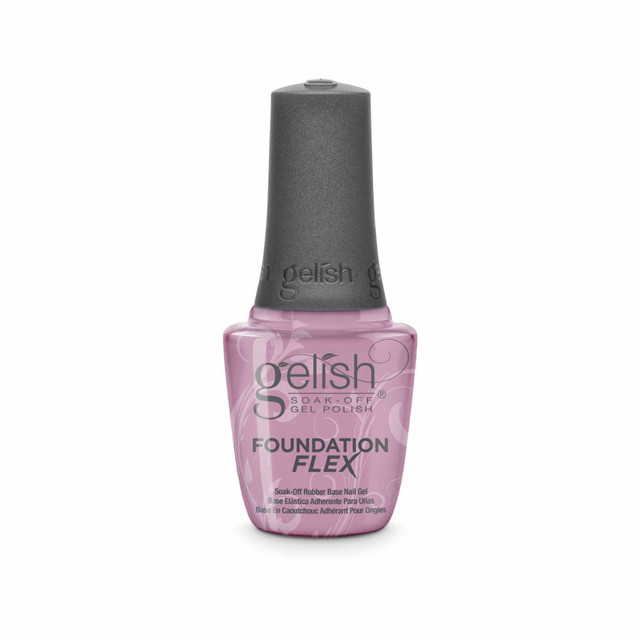 Gelish Foundation Flex Soak-Off Rubber Base Nail Gel, Light Pink, 15 mL | .5 fl. Oz.