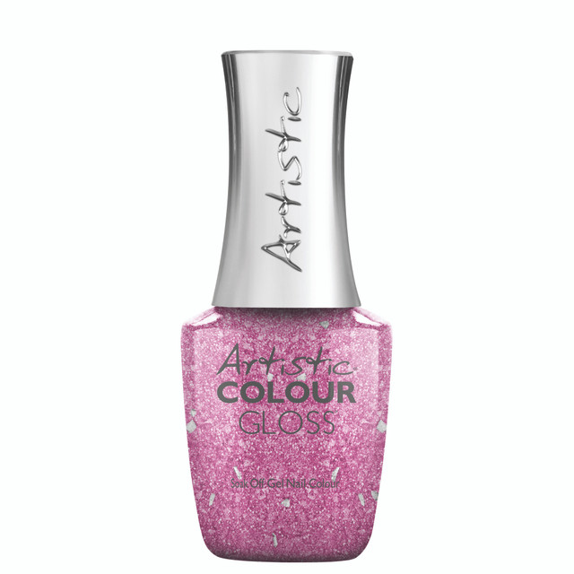 Artistic Nail Design "Blushing All the Way" - Colour Gloss LED Soak Off Gel Color, 15 mL | .5 fl oz