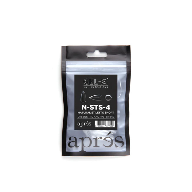 Apres Individual Tips - Natural Stiletto Short #4