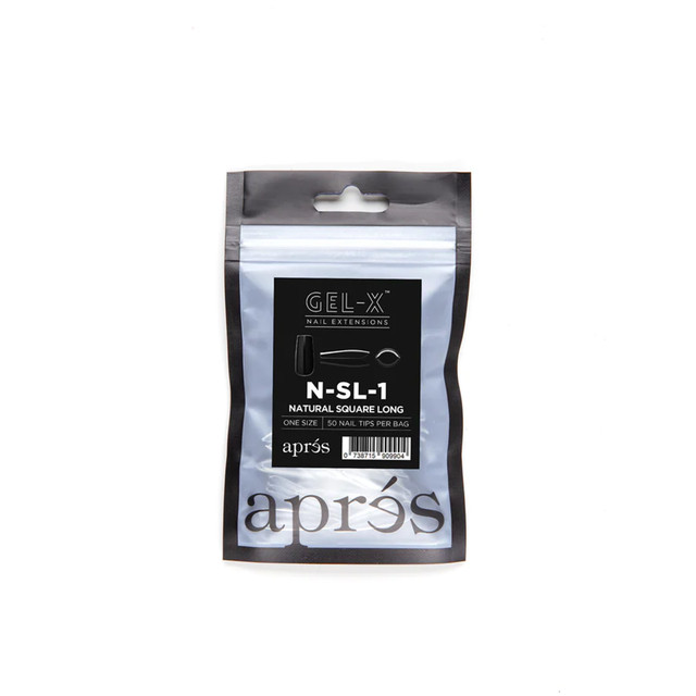 Apres Individual Tips - Natural Square Long #1