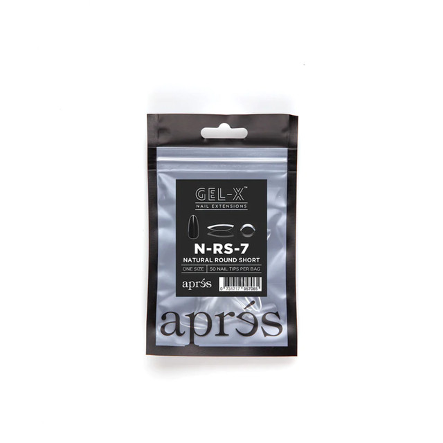 Apres Individual Tips - Natural Round Short #7