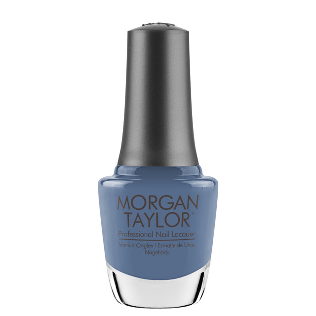Morgan Taylor Nail Lacquer "Test The Waters" Chiffon Slate Blue Crème - 15 mL | .5 fl oz - 3110482