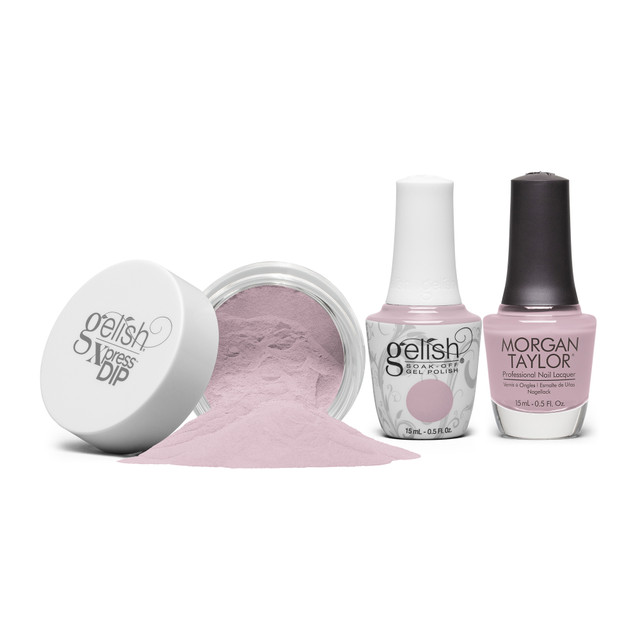Gelish "Pretty Simple" Trio, Light Nude Crème - Includes Gel Polish, Lacquer, and Dip