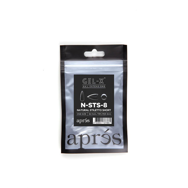 Apres Individual Tips - Natural Stiletto Short #8