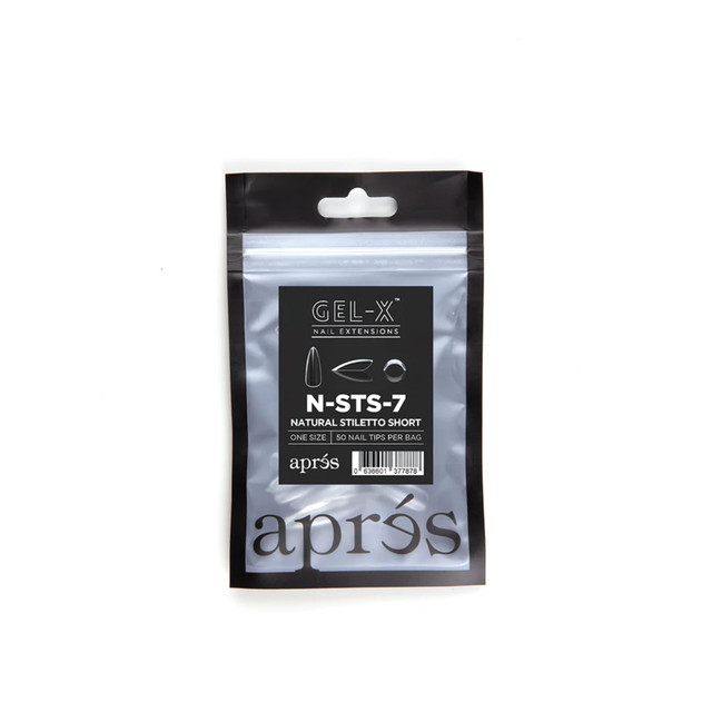 Apres Individual Tips - Natural Stiletto Short #7