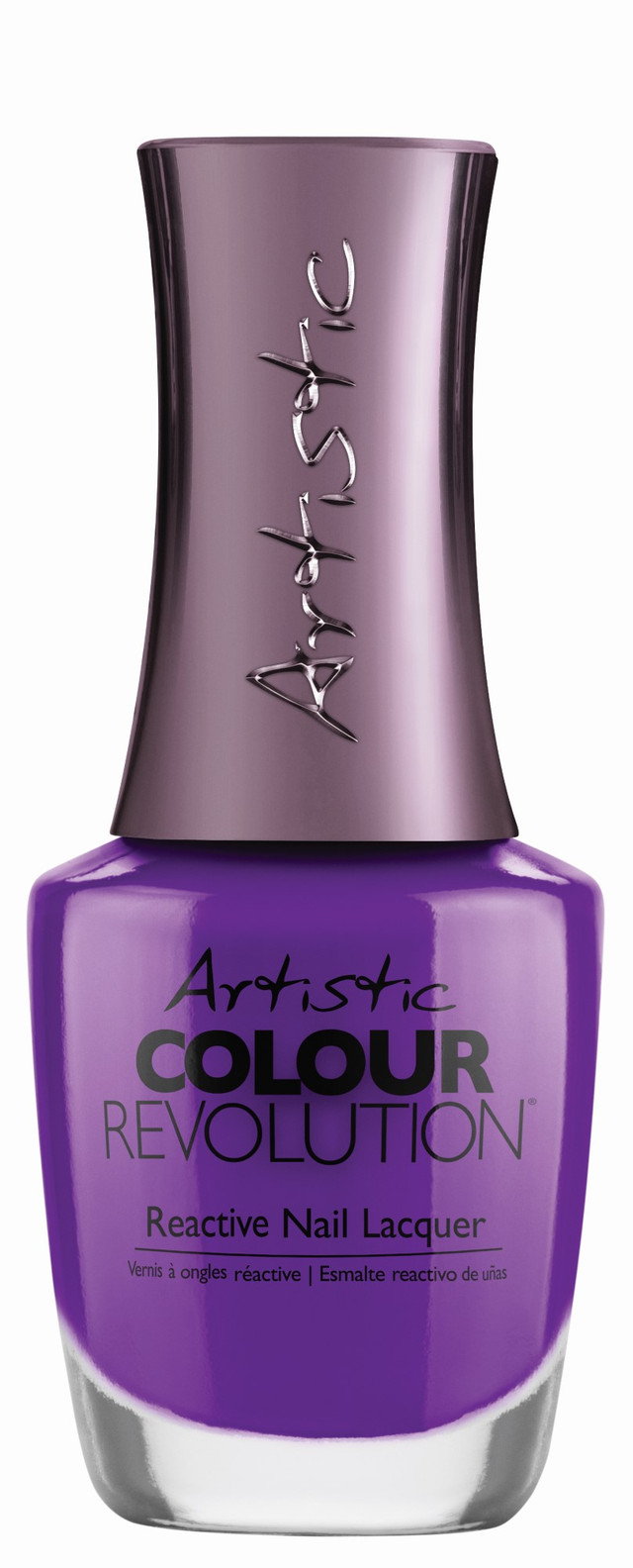 Artistic Nail Design "Got My Attention", Colour Revolution Nail Lacquer, Purple Neon Crème