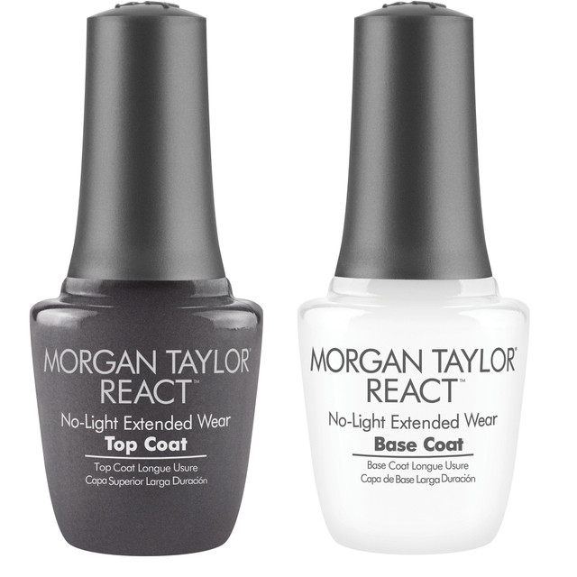 Morgan Taylor React Duo - Extended Wear Nail Lacquer Top and Base Coats, 15 mL | .5 fl. oz.