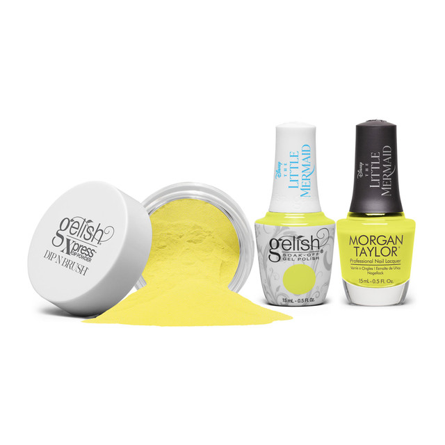 Gelish "All Sands On Deck" Trio, Yellow Pearl- Includes Gel Polish, Lacquer and Dip