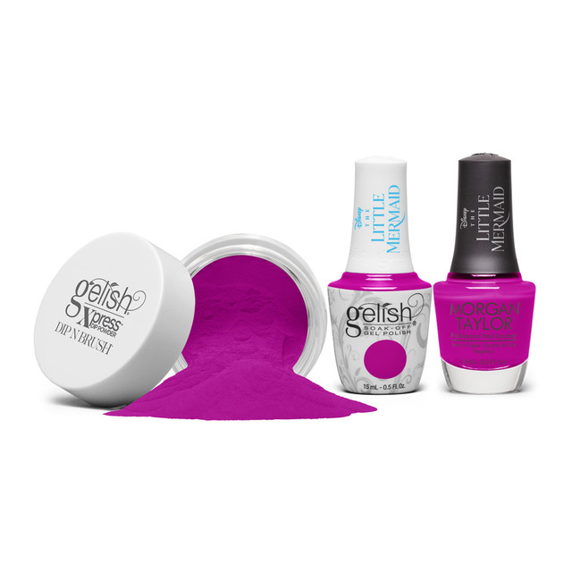 Gelish "You Octopi My Heart" Trio, Fuchsia Crème- Includes Gel Polish, Lacquer and Dip