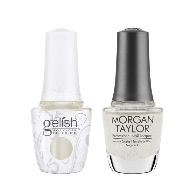Gelish "Dew Me A Favor" Duo, Ivory Pearl- Includes Gel Polish and Lacquer